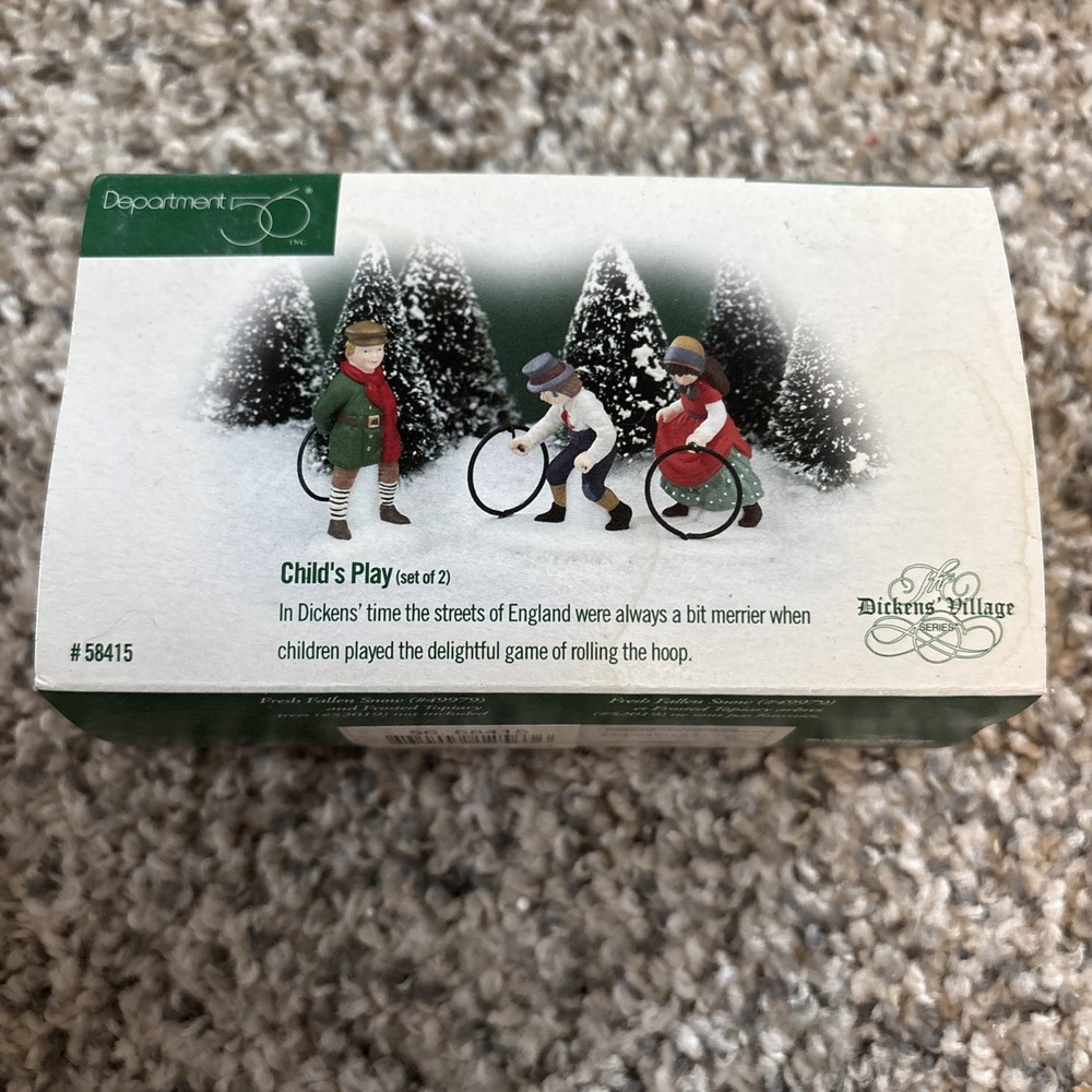 Dept 56 Heritage Dickens Village Childs Play Set of 2 58415 1998 Collectible