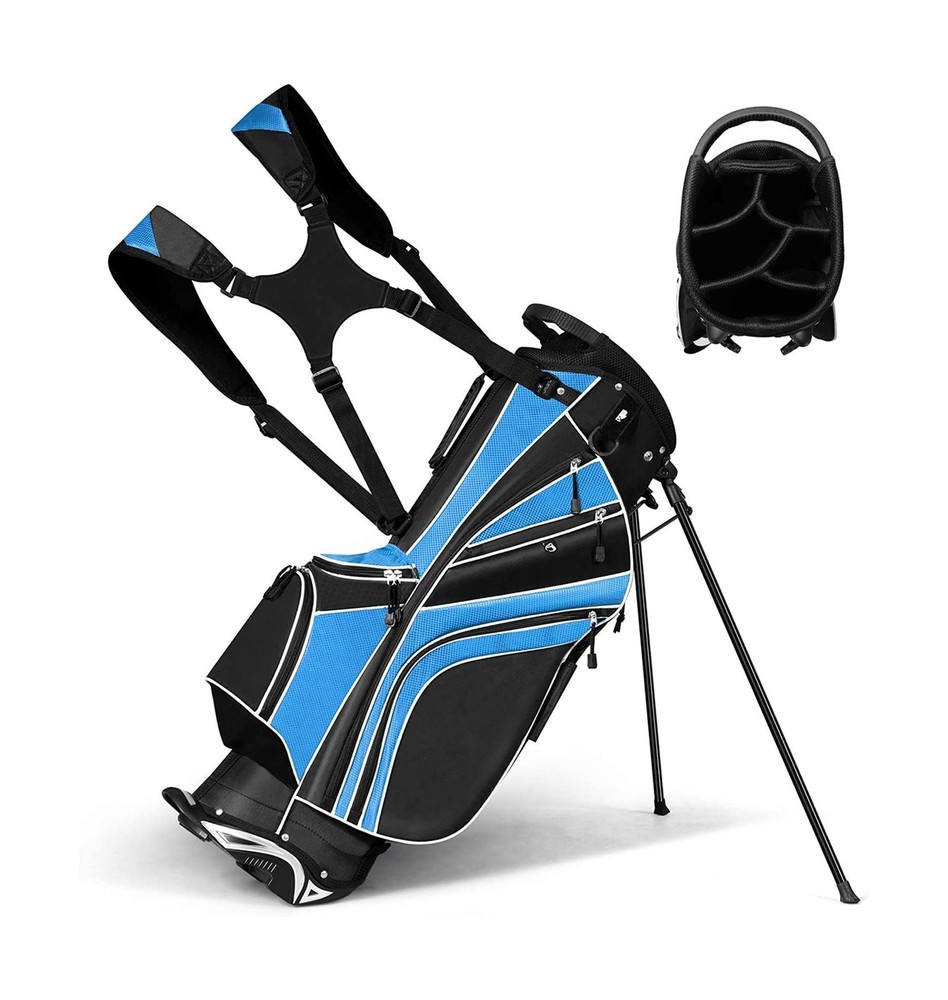 Tangkula Lightweight 6-Way Top Divider Golf Stand Bag with Adjustable Strap