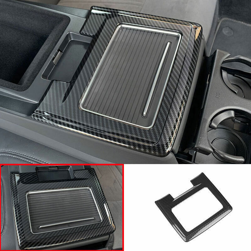 Audi A6 A7 2019-2022 Carbon Fiber Rear Cup Holder Panel Cover Trim