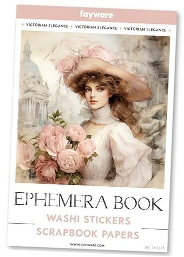 Victorian Scrapbooking Supplies for Junk Journal - 489 Washi Stickers for