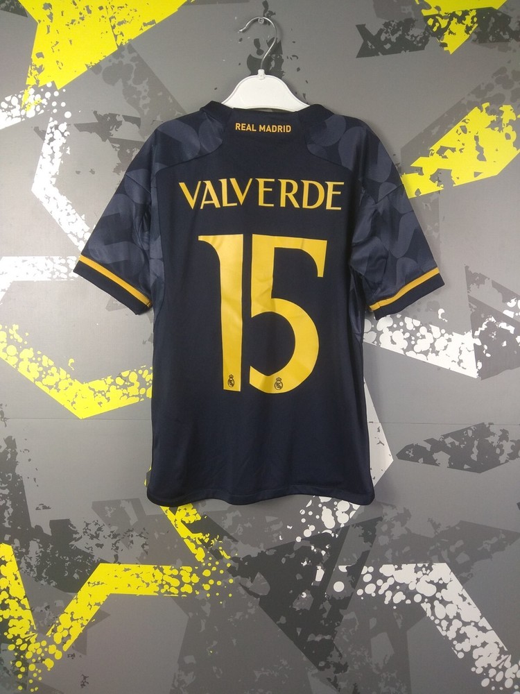 Valverde Real Madrid Jersey Away Football Shirt 2023 Adidas Young XS 7-8YRS ig93