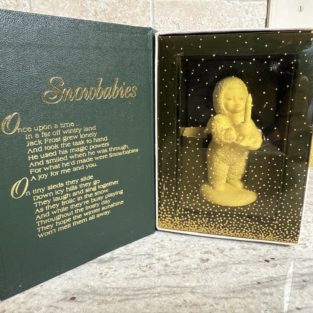 Retired Dept 56 Snowbabies Just One Little Candle New in Box