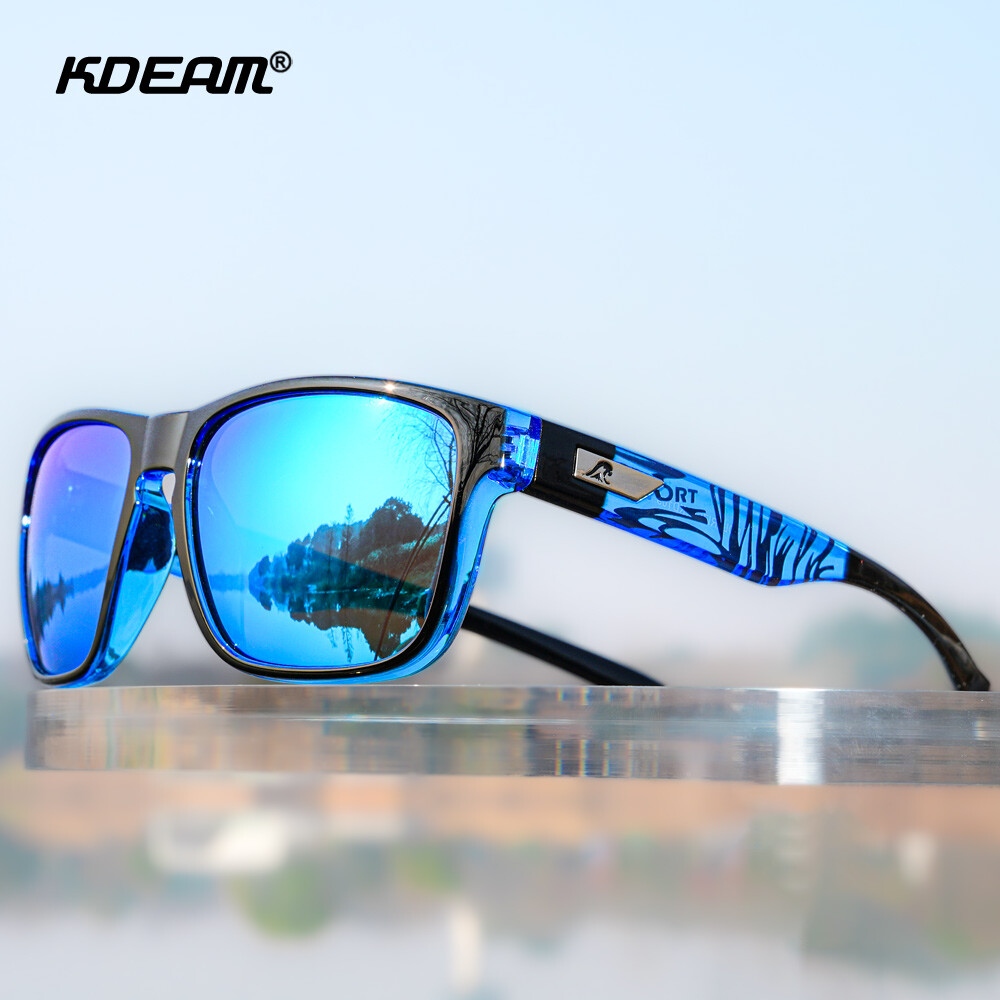 KDEAM Polarized Sport Sunglasses For Men Square Outdoor Driving Glasses UV400