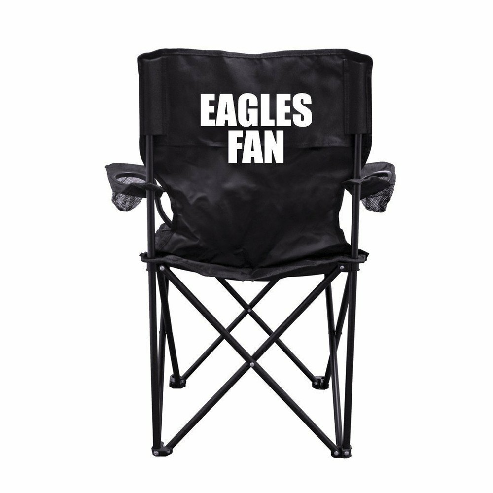 Eagles Fan Portable Black Folding Camping Chair with Carry Bag  