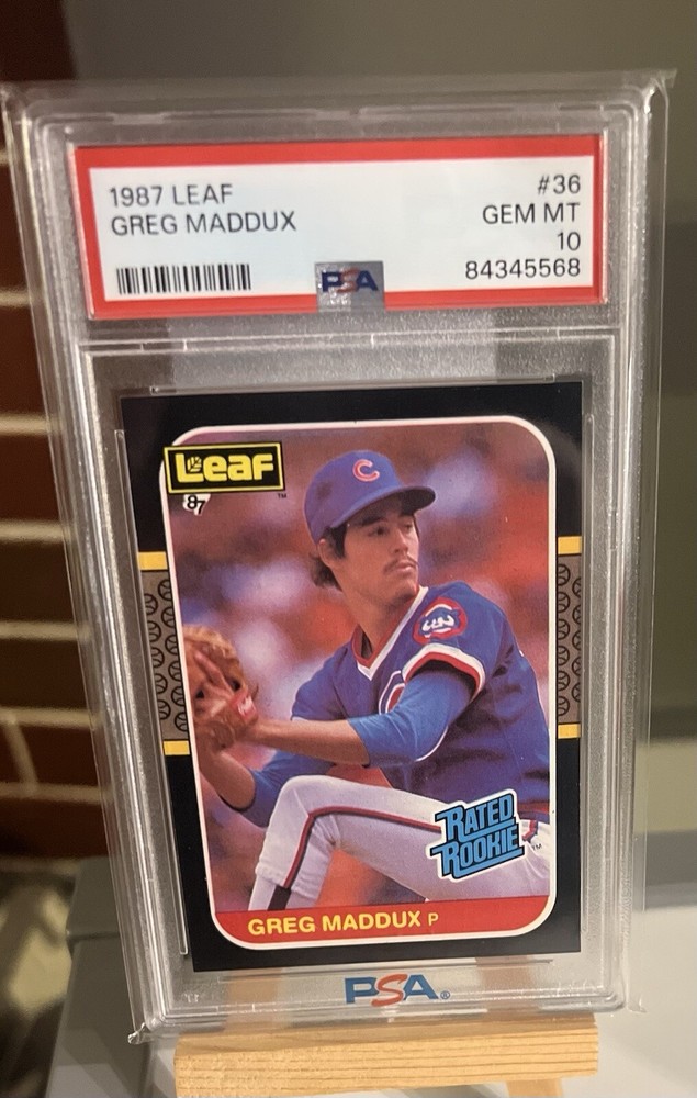 1987 Leaf Greg Maddux #36 Rookie Card HOF PSA 10 Gem Mint