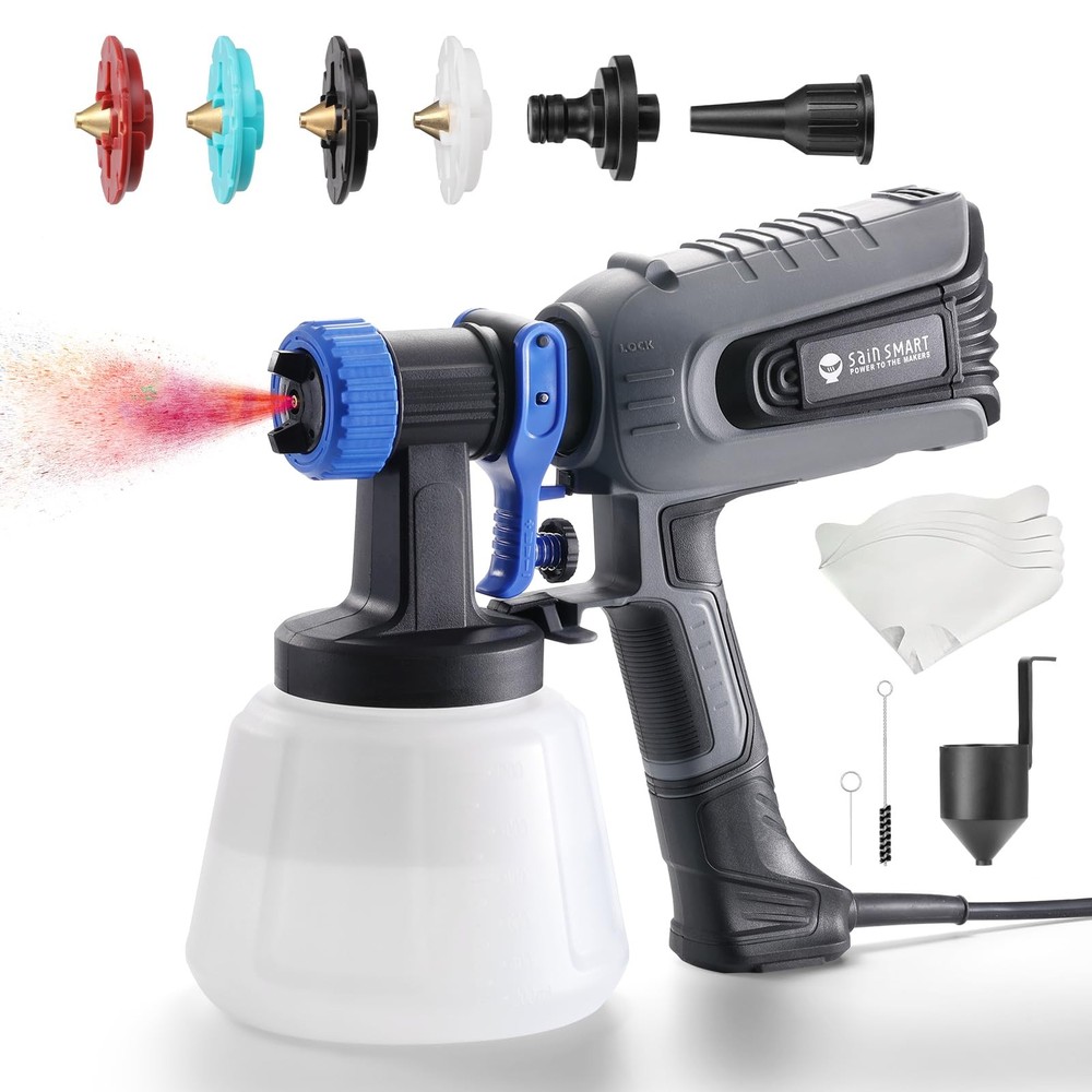 700W HVLP Electric Paint Spray Gun with 41 Fl Oz Capacity