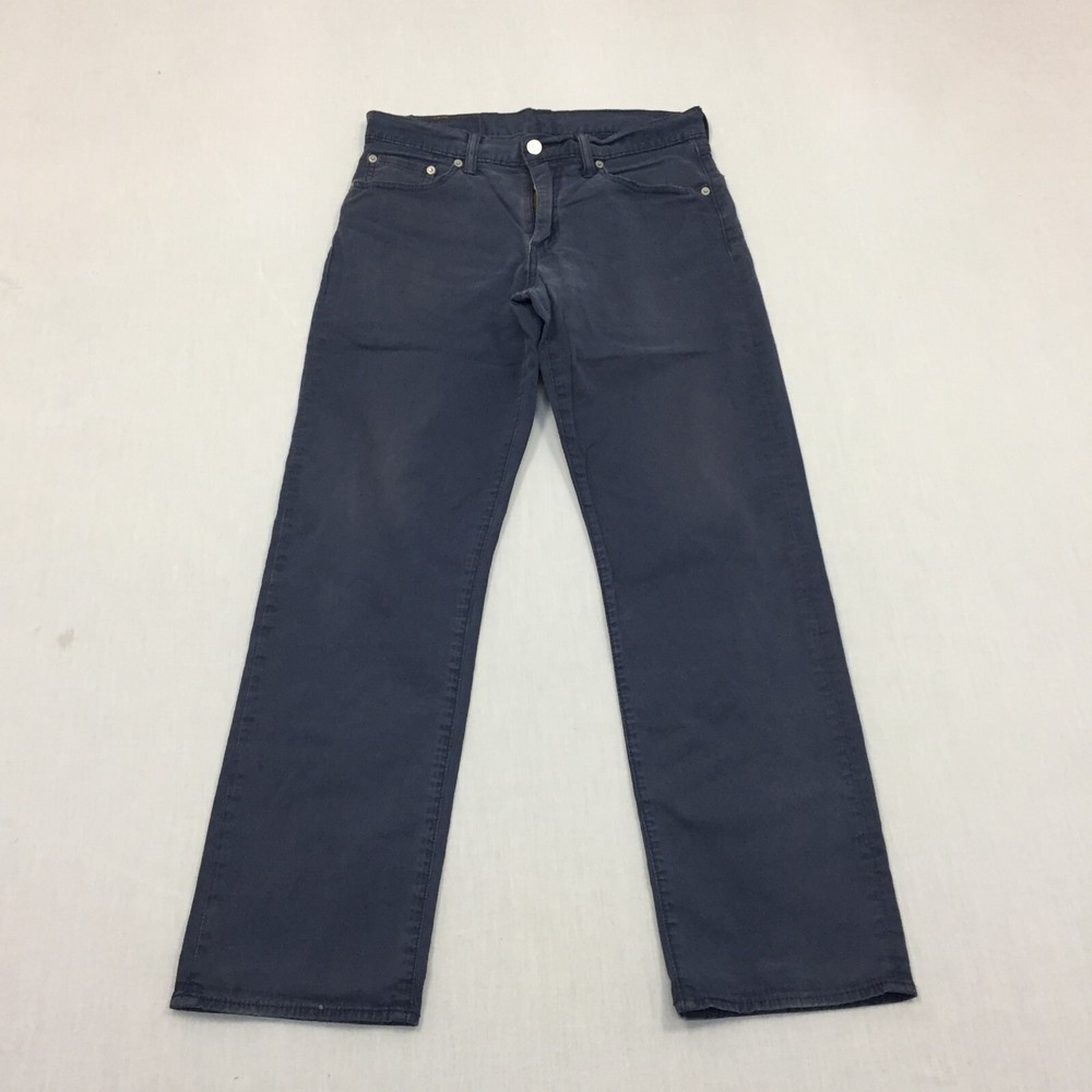 Levis 751 Trousers Mens W30 L30 Straight Fit Chino Blue