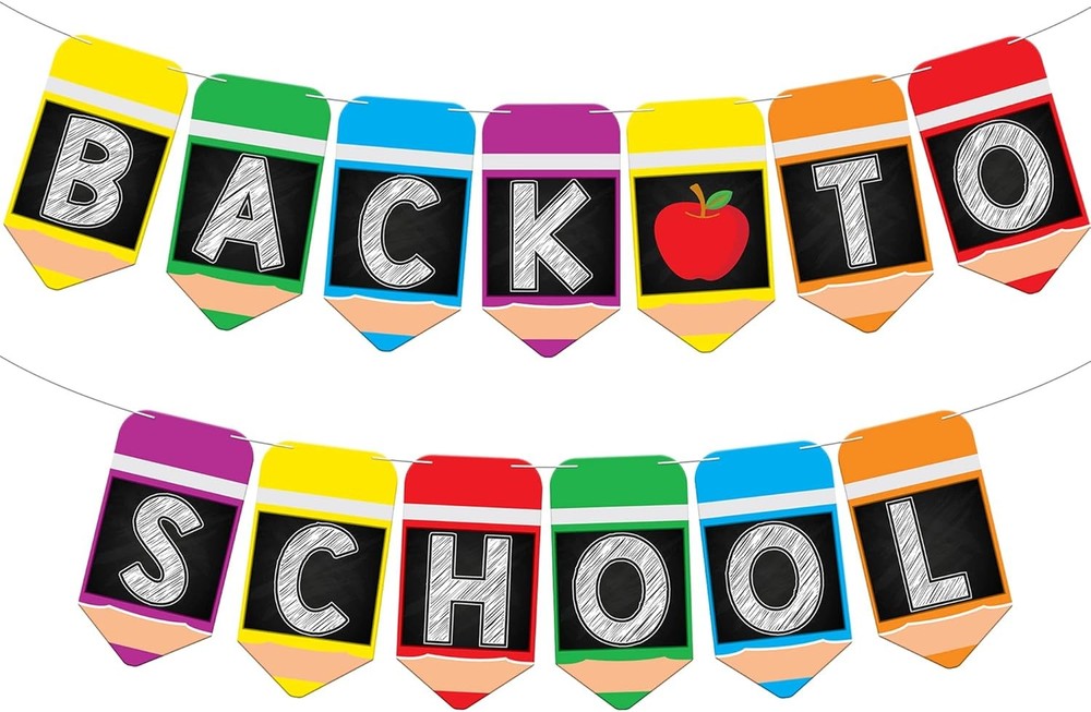 KatchOn 10ft Back to School Pencil Banner - 2 Pre-Assembled Strings for Classroom Decor