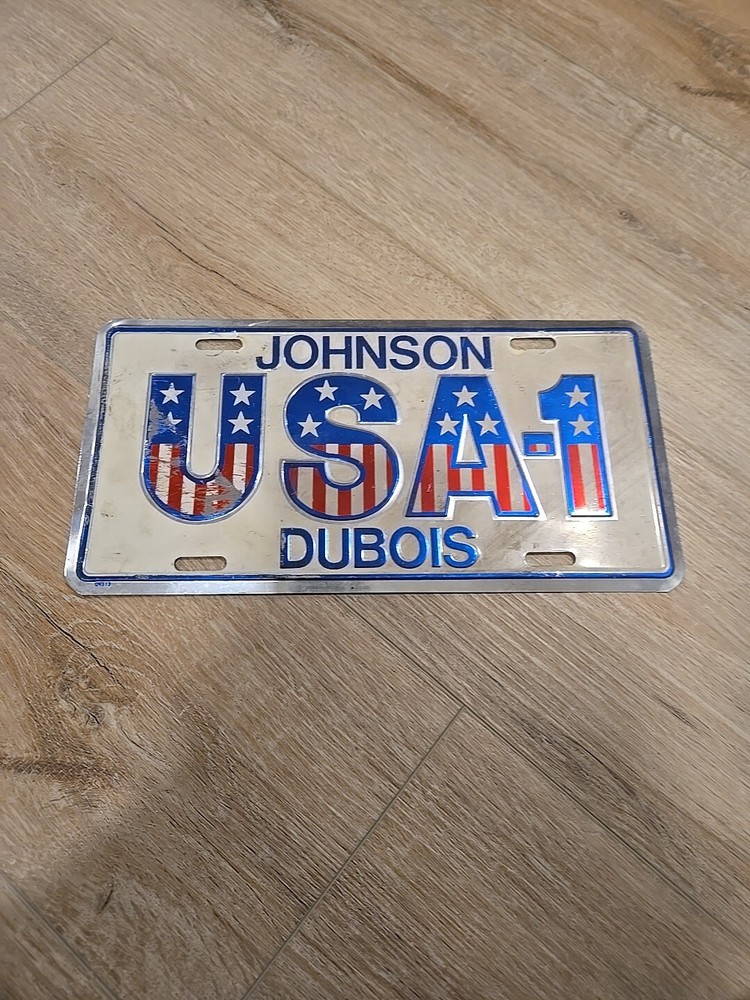 Винтажная дилерская бустерная пластина Chevrolet USA 1 Johnson Dubois PA Chevy