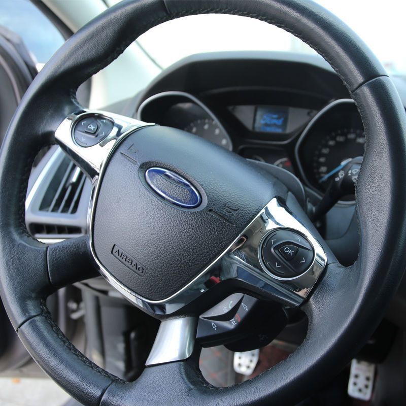 Chrome Silver Steering Wheel Cover for Ford Focus Escape Kuga C-Max