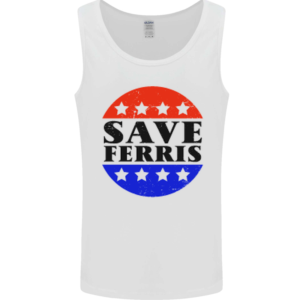 Save Ferris Funny 80s Movie Mens Vest Tank Top