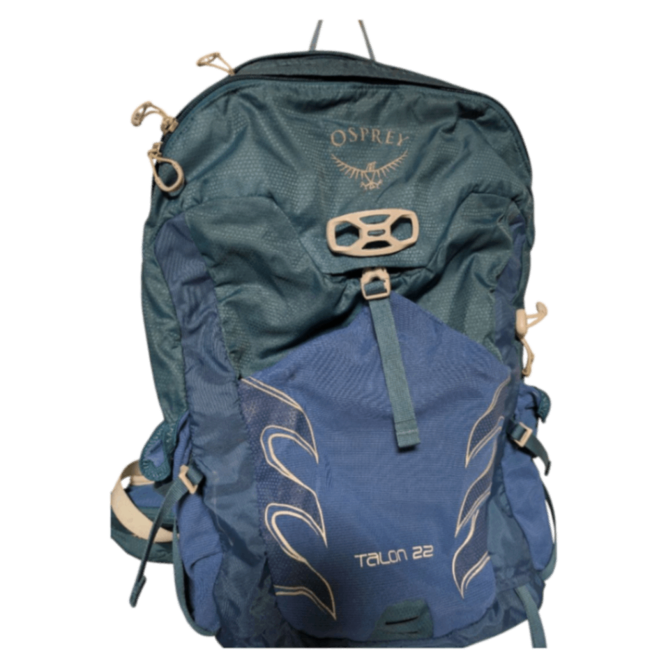 OSPREY Talon 22 Hiking Backpack - 22L - Blue/Green - Lightweight - Used