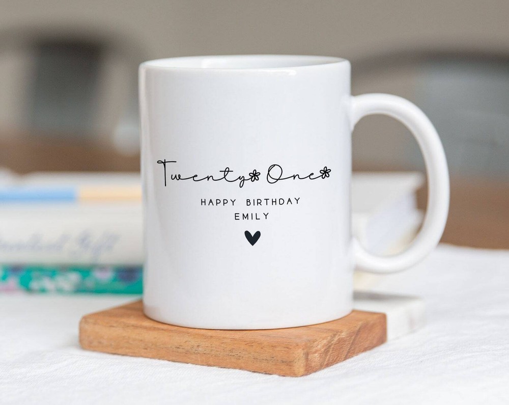 Personalised 21st Mug Twenty First Mug Gift Mug Personalised 21st Birthday Any