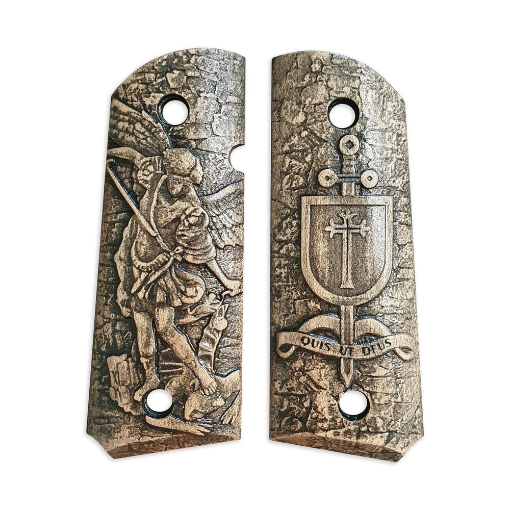 Quis Ut Deus - 1911 Compact Size Officers Grips