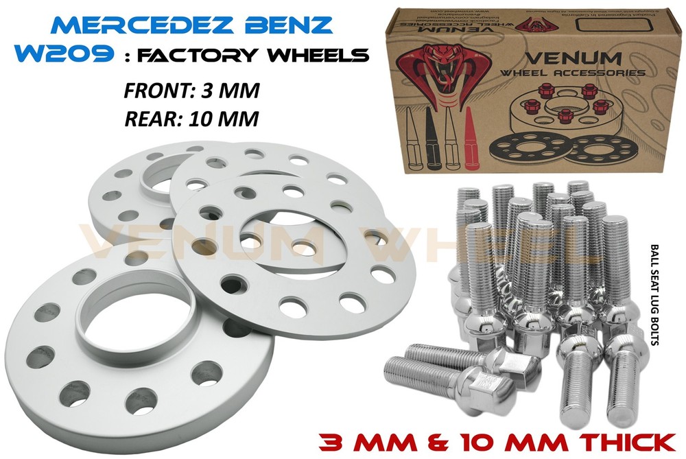 5mm & 10mm 5x112 Wheel Spacer Kit with Bolts for W209 2003-2009-image