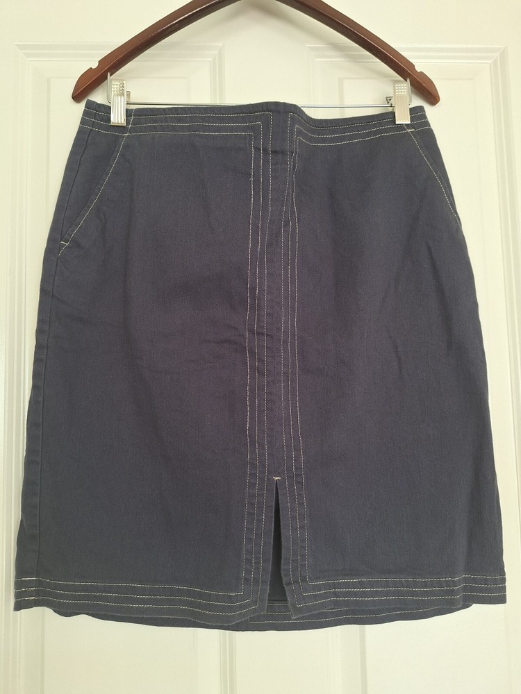 Talbots blue cotton skirt size 14