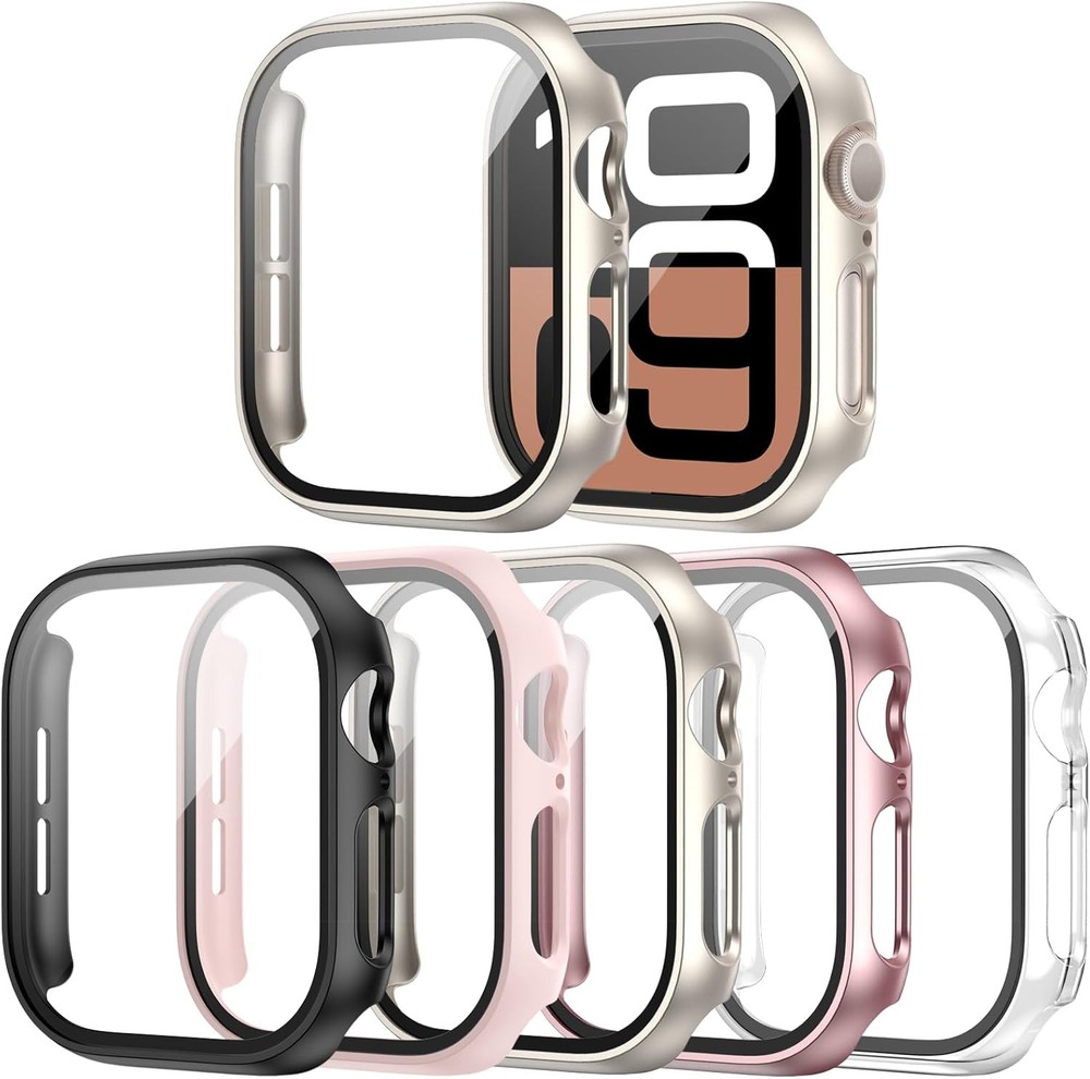 Haojavo 5 Pack only for 42mm-Series 10, black/pink/starlight/rosegold/clear