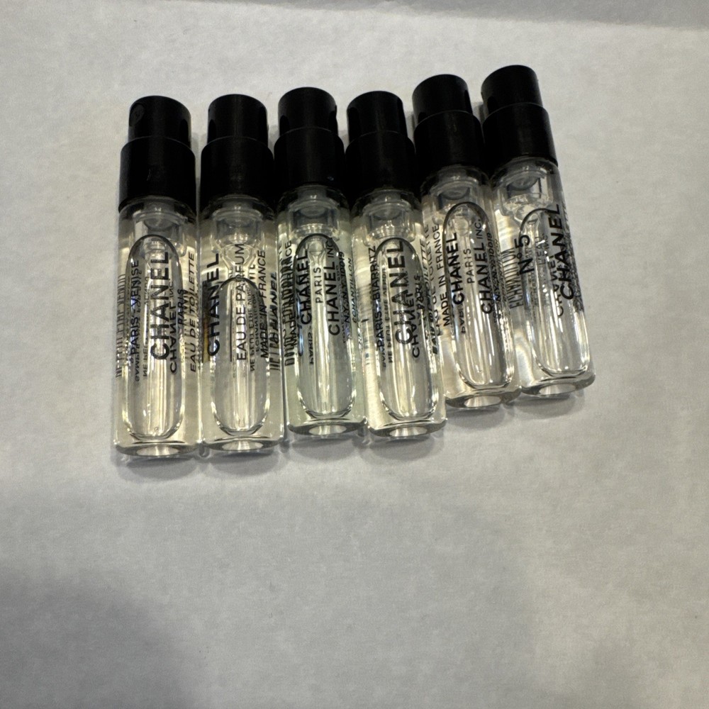 CHANEL PARIS 0.05oz / 1.5ml EDT Spray Perfume Sample NEW 6 Pack