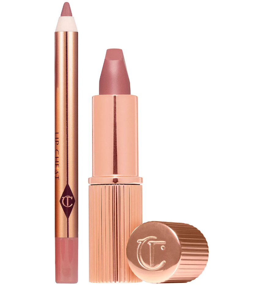 NEW HOT_Charlotte Tilbury Mini Pillow Talk Lipstick & Liner Set - FAST SHIP