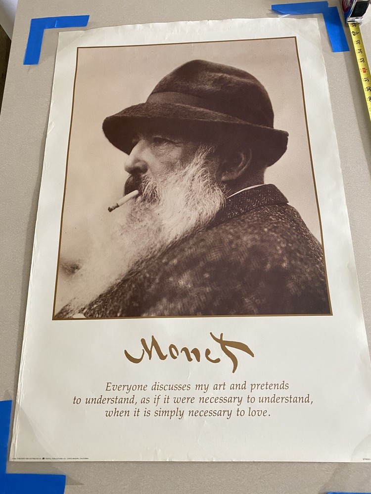 Vintage 1989 Monet Art Poster 24x36 Inspirational Wall Decor
