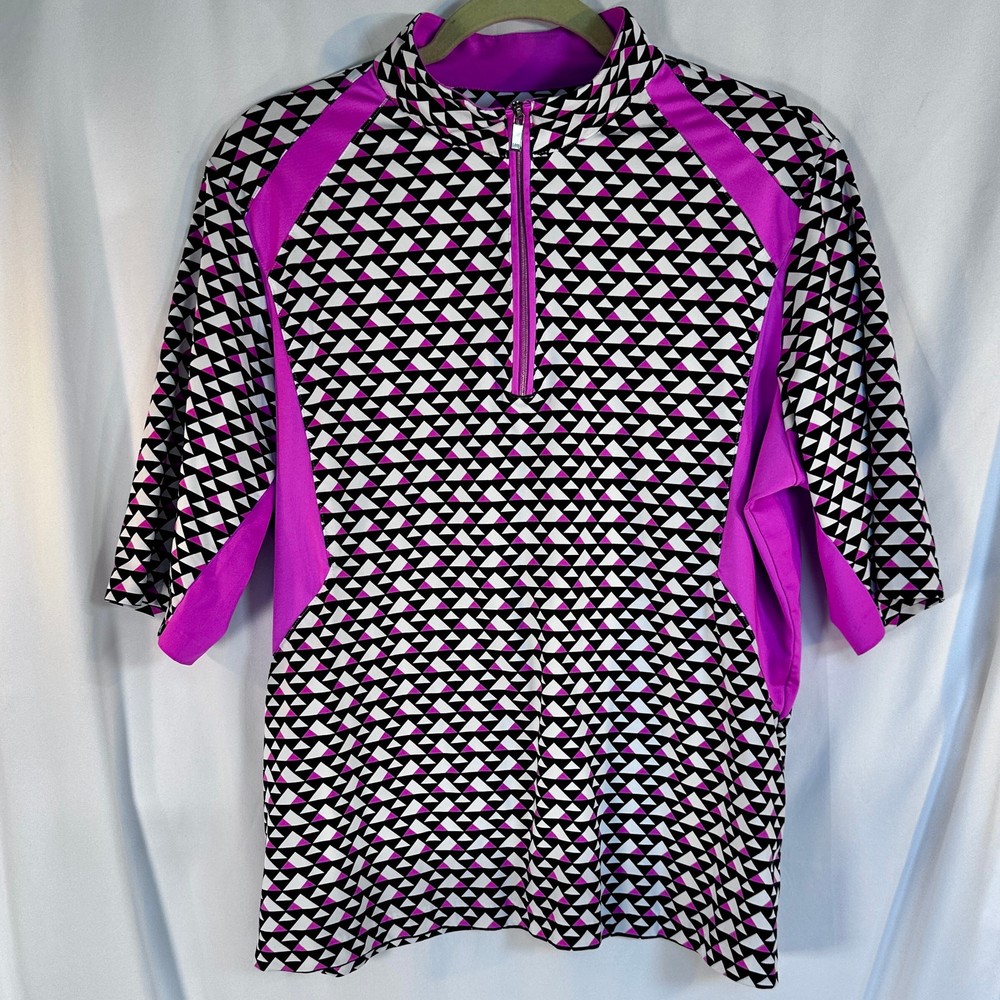 Tail XL Golf Tennis pickleball shirt black white pink purple neon accents