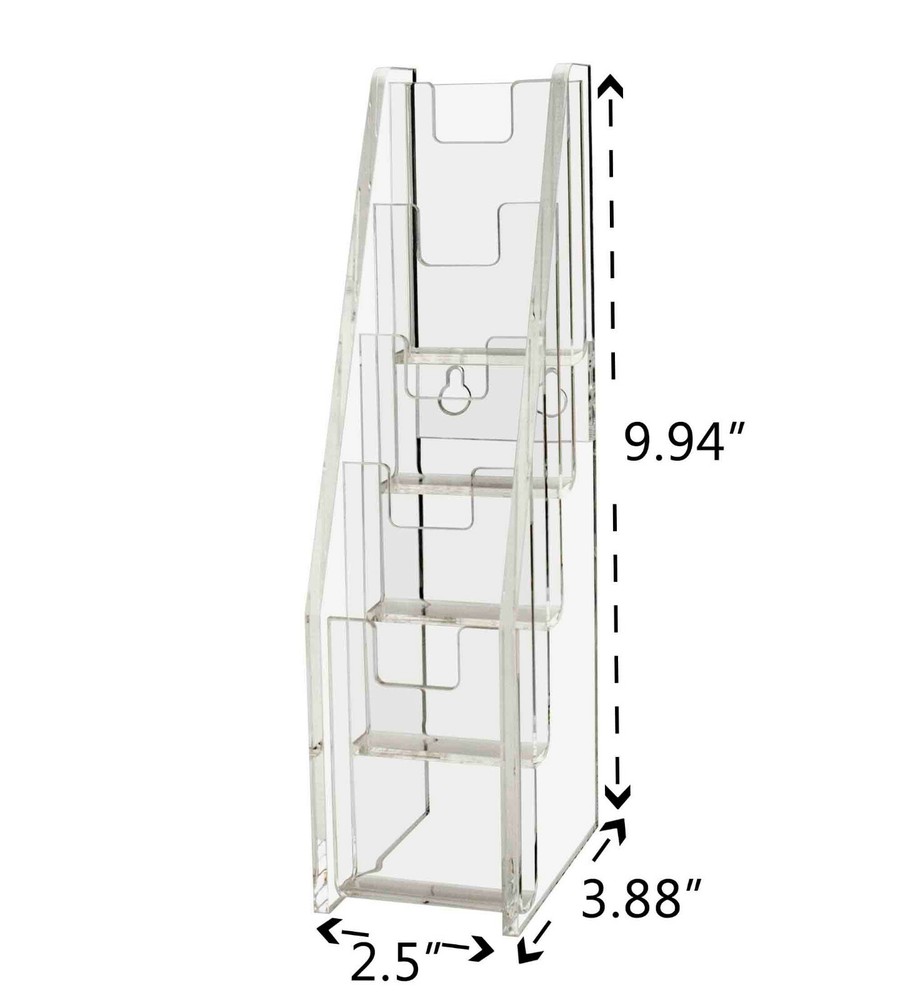5 Pocket Multi Tier Retail Gift Business Card Acrylic Display