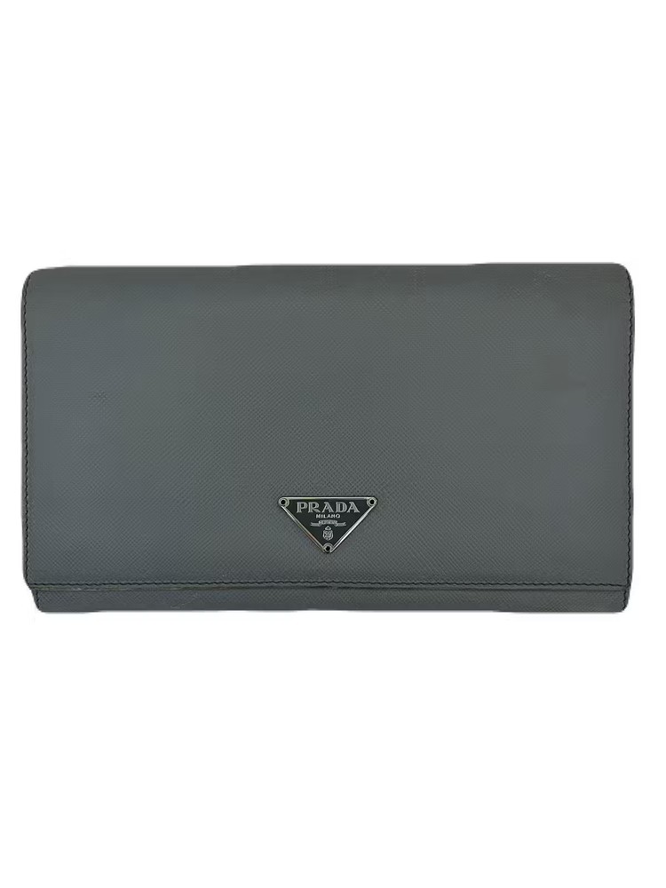 Prada Blue Leather Long Wallet Pre-Owned Model TC31-2