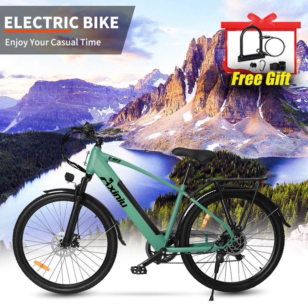 Axiniu 750W 36V Electric Mountain Bike 26 Fat Tire 25MPH for Adults