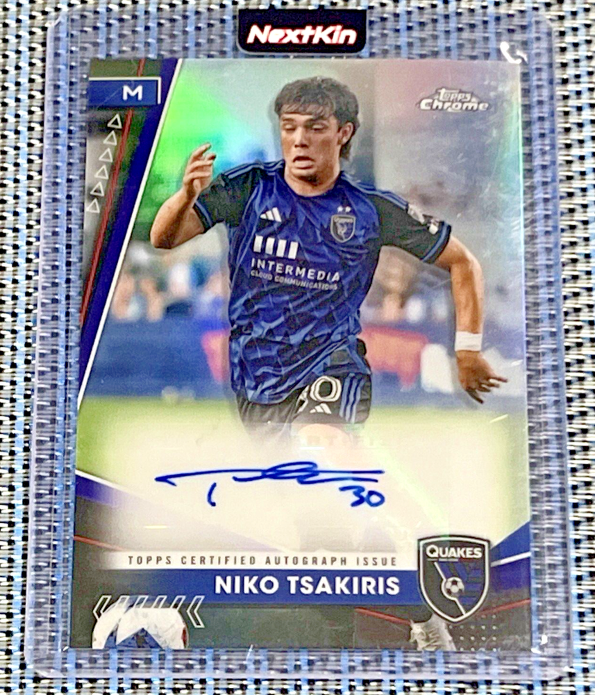 NIKO TSAKIRIS CA-NT 2024 Topps Chrome MLS AUTO San Jose Earthquakes