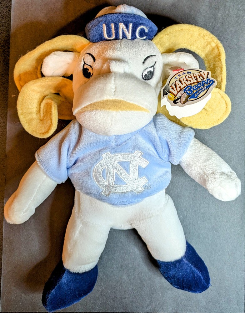 UNC Tarheel Team Mascot Beanie Plush Officially Licensed Product -RARE!-