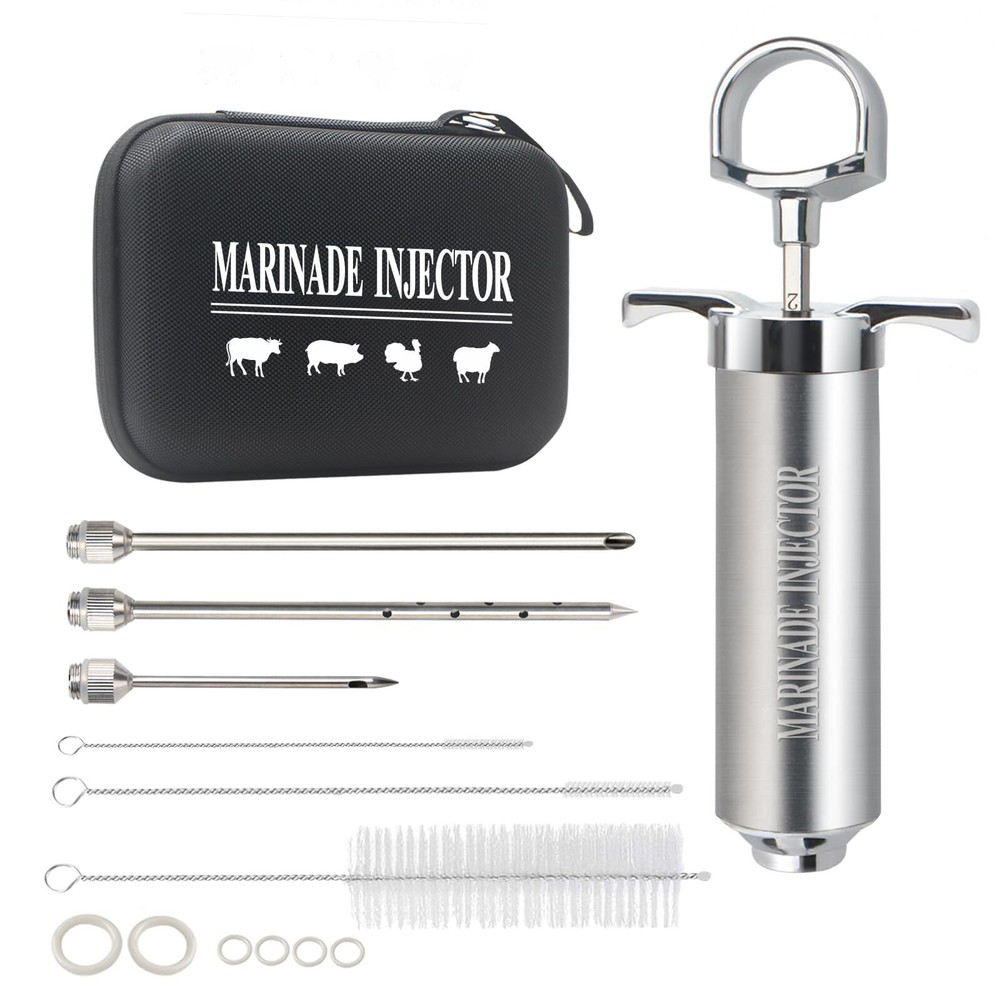 Meat Injector,Turkey Seasoning Injection Kit with 3 Professional Marinade Inj...