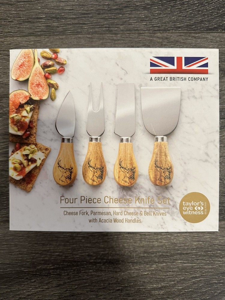 Taylor's Eye Witness 4 Piece Cheese Deer Knife Set