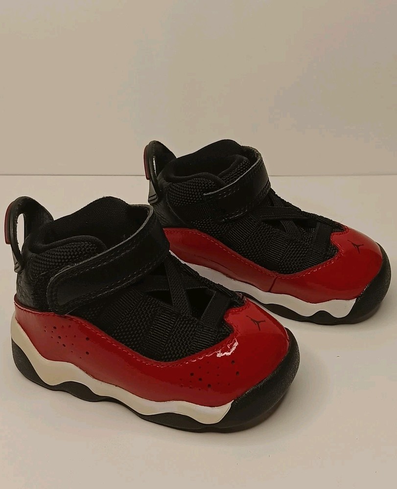 Jordan 6 Rings Red Baby Shoes Size 4C Boy Girl