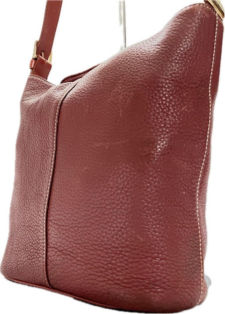 Burberry Shoulder Bag Nova Check Leather Red Authentic F10171246