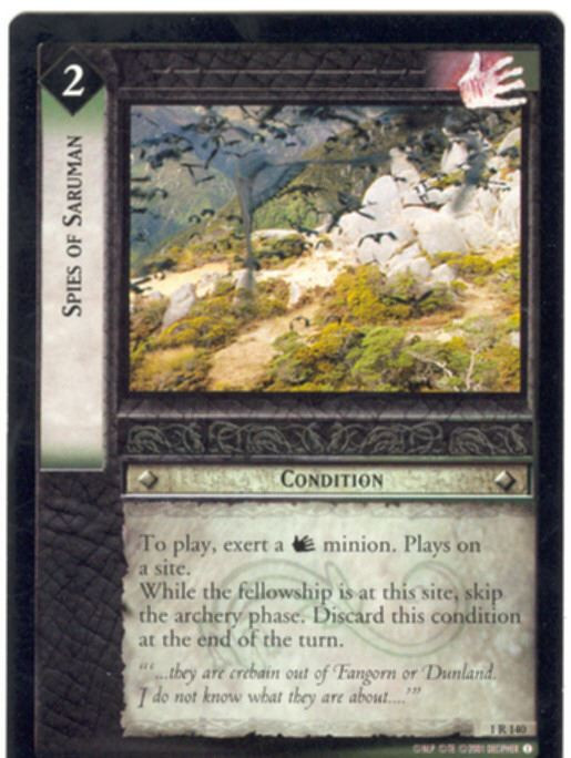 Lord Of The Rings CCG FotR Card 1.R140 Spies Of Saruman