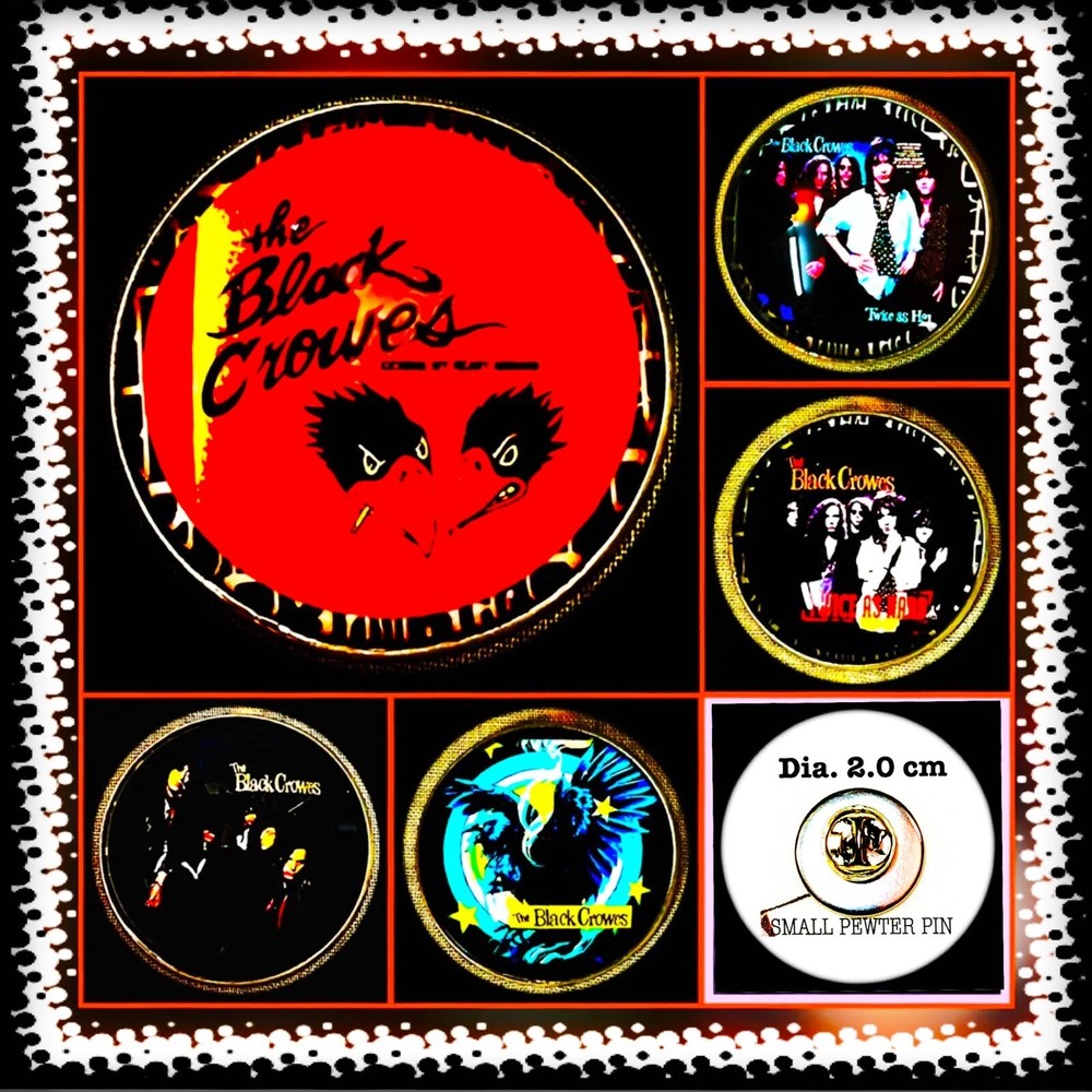 THE BLACK CROWES-HAPPINESS BASTARDS 5 SMALL PINS CONCERT ACCESSORIES & GIFT