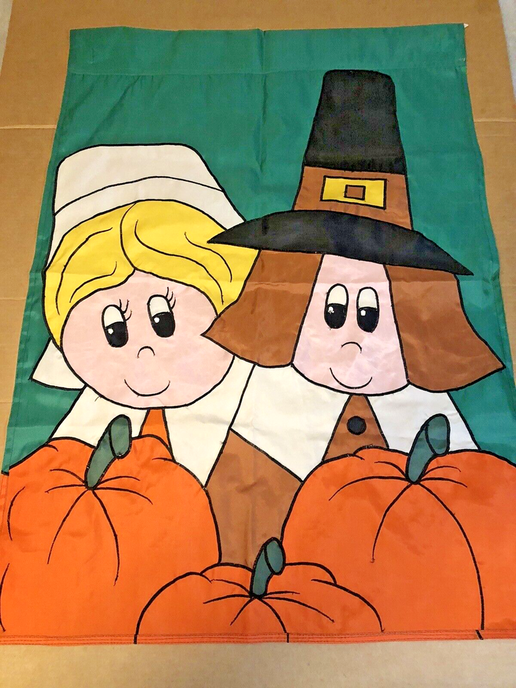 Large 39x27 Colorful Seasonal Porch Flag for Halloween Thanksgiving Outdoor Decor  -image