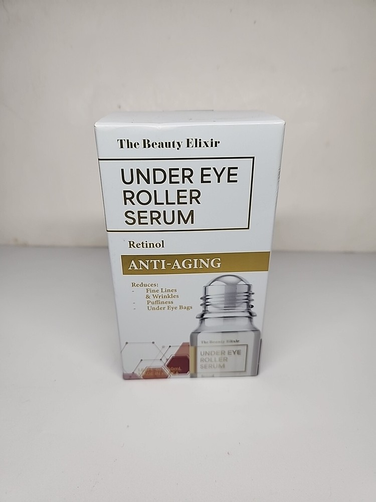 UNDER EYE ROLER SERUM RETINOL ANTI-AGING REDUCES FINE LINES & WRINKLES/NON GMO