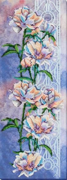 Bead embroidery kit Flowering sorbet needlework kit Art canvas beadwork pattern