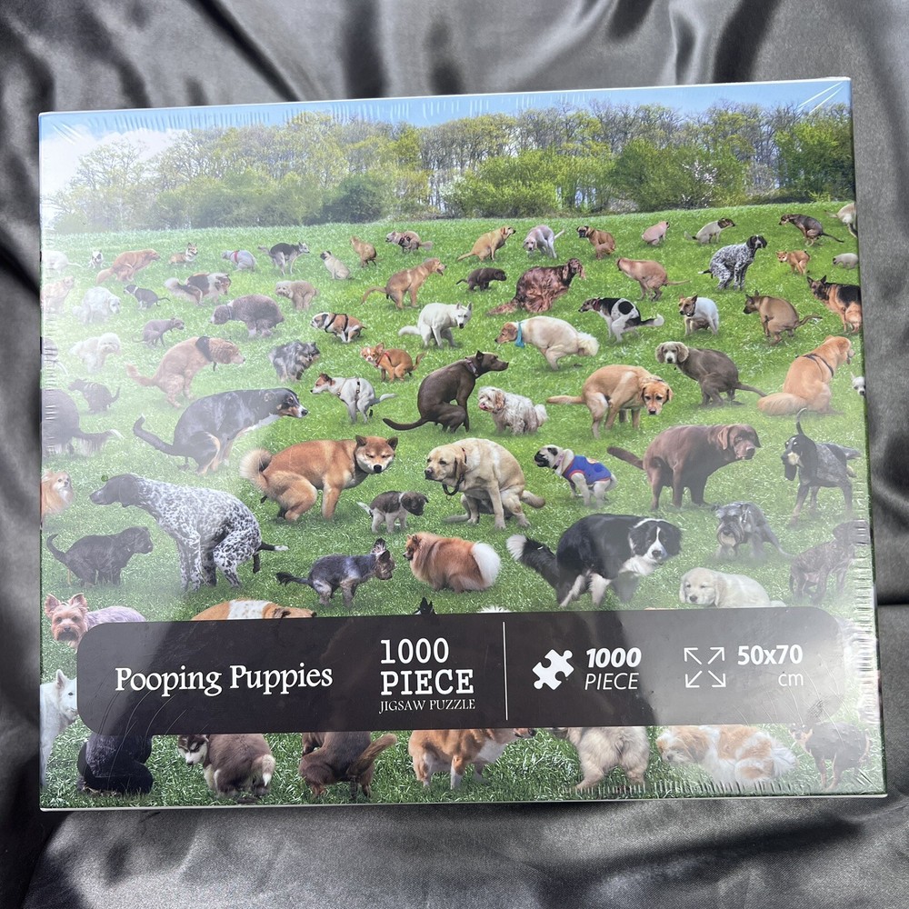 Pooping Puppies 1000 Piece Jigsaw Puzzle Dogs 50x70 cm Gag Gift Funky Funny Toy