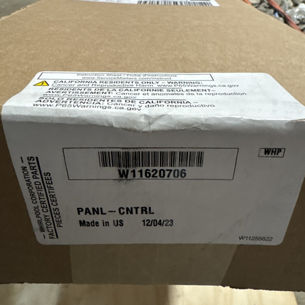 Whirlpool OEM Range Control Panel W11620706 W11488008 Replacement