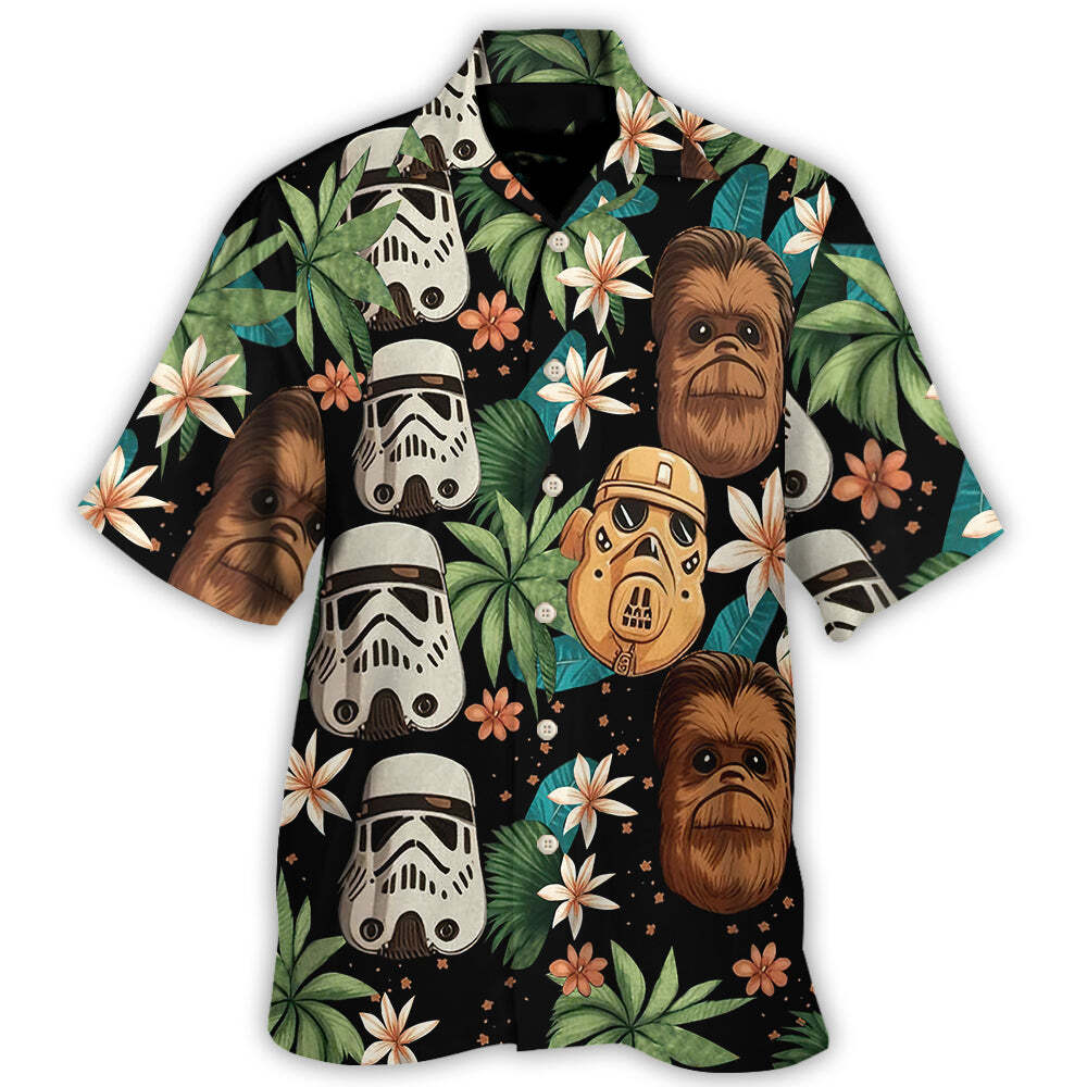 Star Wars Tropical Leaf Summer Hawaiian Shirt for Men Women and Kids Official Design Party Wear