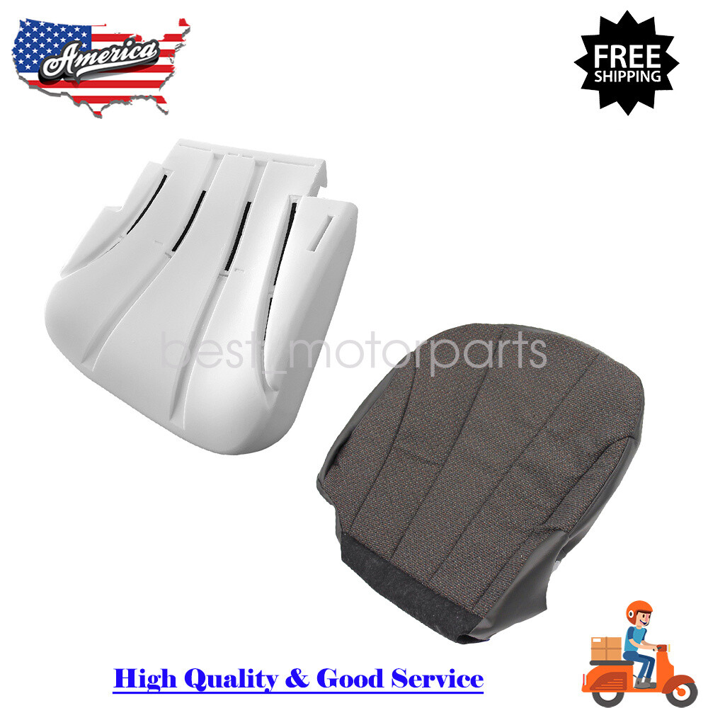 Driver Bottom Cloth Cover Dark Gray Foam Pad For 99-02 Silverado Sierra 1500 WT