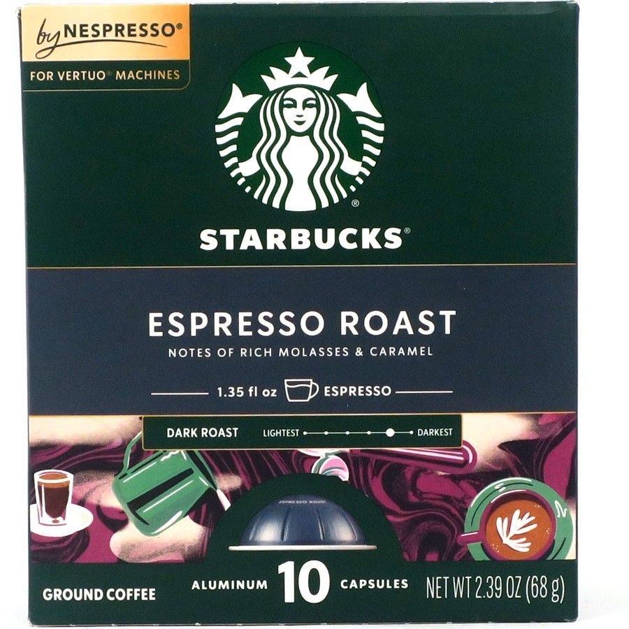 Starbucks Nespresso Coffee Capsules 10 Pods Variety Pack