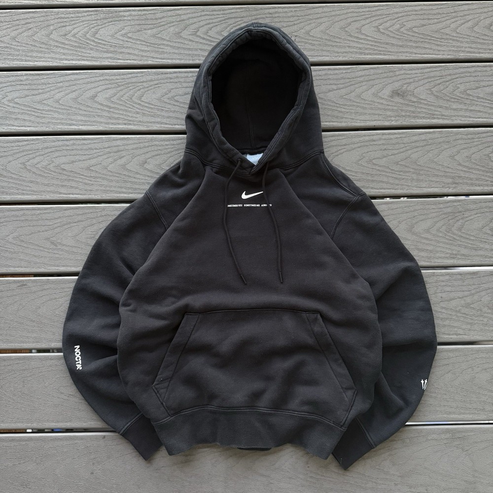 Nike NOCTA Mens Large Drake Pullover Hoodie Black Sometimes You Always Us