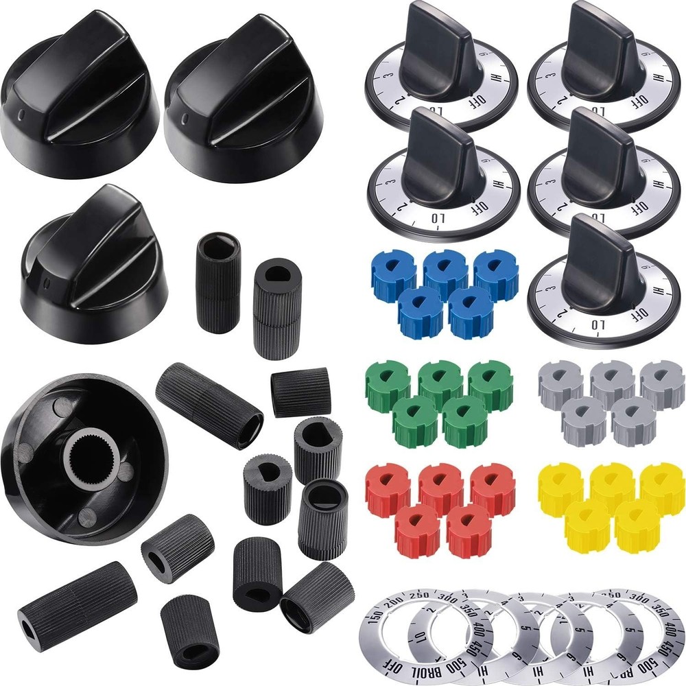 Stove Knobs Replacement Kit for Oven, Range, and Burner, Universal Control Knob