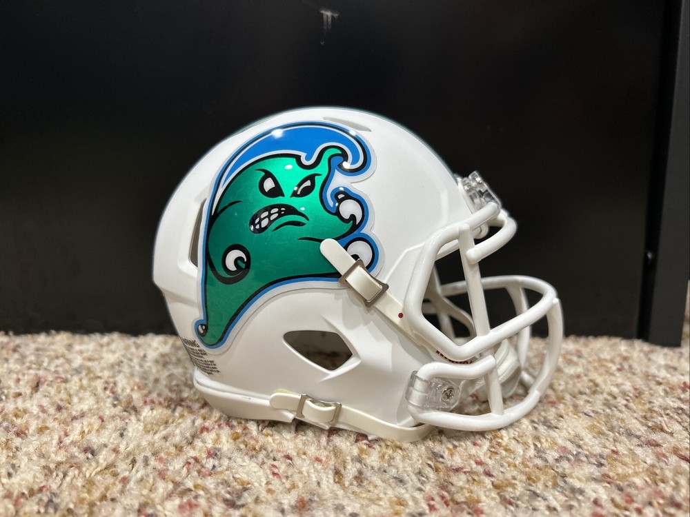 Tulane Green Wave White Riddell Speed Mini Helmet