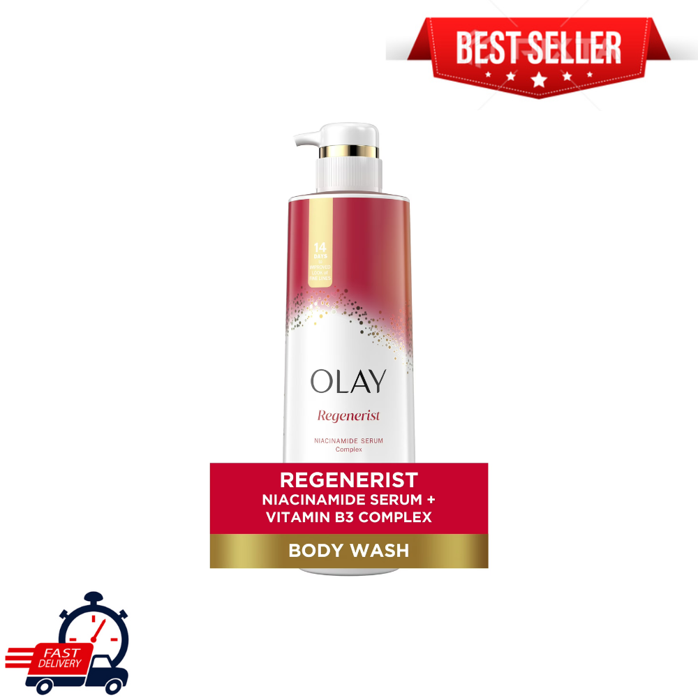Olay Age Defying Body Wash for Women with Niacinamide, 20 Oz Bottle Size Large