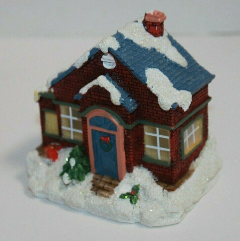 Christmas Village Accessory Lighted Brick House