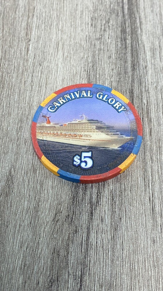 Carnival Glory $5 Casino Chip Camel Club Casino Carnival Cruise Lines